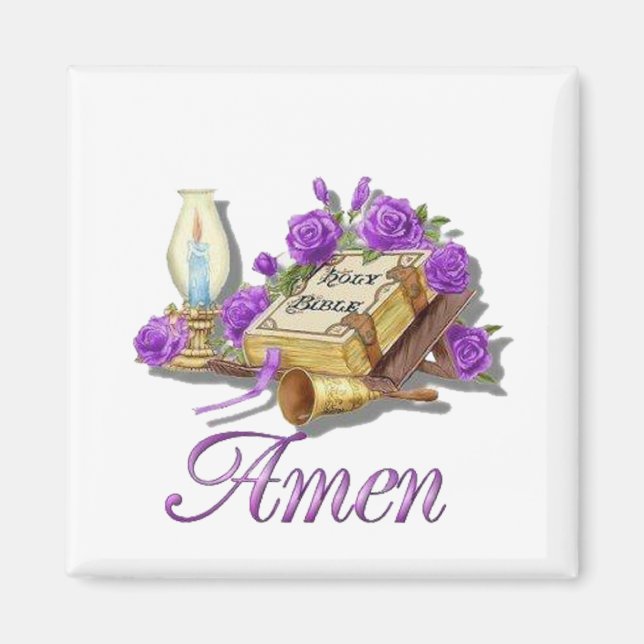 Heilige Bibel Amen Magnet (Vorne)