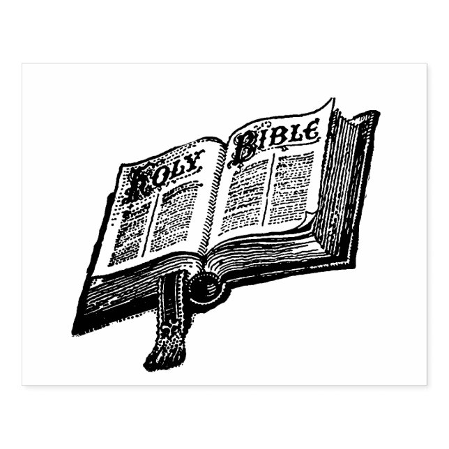 Heilige Bibel Christlich katholische Schrift Gummistempel (Prägung)