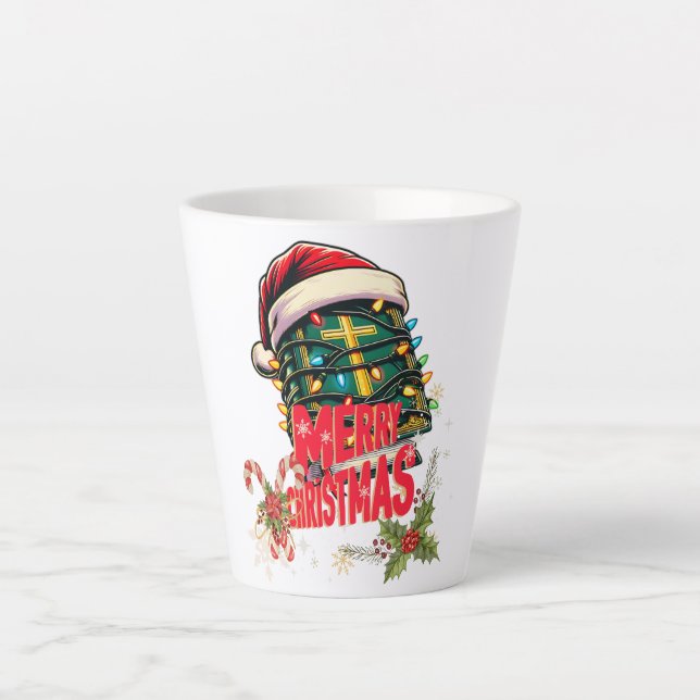 Heilige Bibel Christliche religiöse Weihnachtsfeie Milchtasse (Vorderseite)