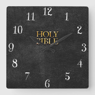 Heilige Bibel-christliches Quadratische Wanduhr