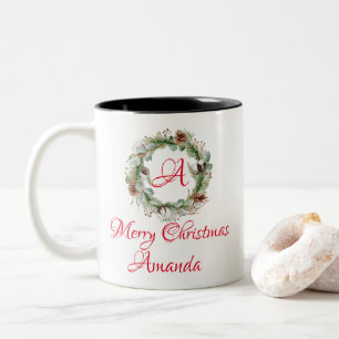 Heilige Blätter Weihnachten Zweifarbige Tasse