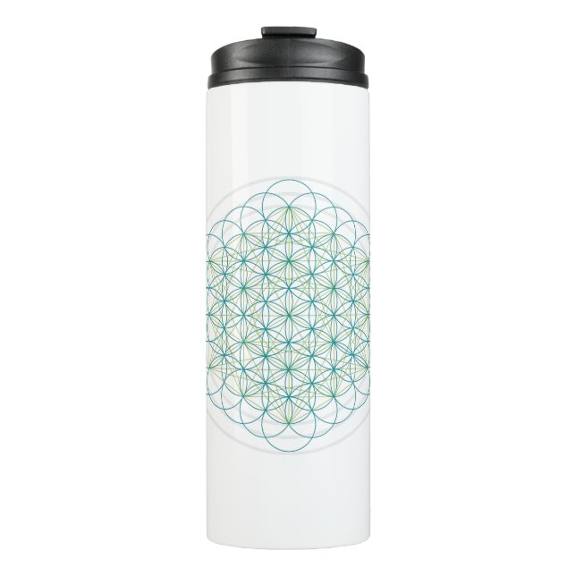 Heilige Blume Thermosbecher (Vorderseite)