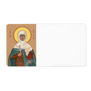 Heilige Brigid mit Kreuz und Heiligem Feuer