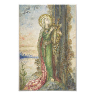 Heilige Cäcilia von Gustav Moreau Fotodruck