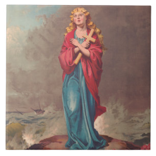 Heilige Christina von Bolsena Patronin der Seeleut Fliese