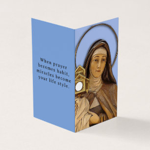 Heilige Clara Assisi Gebetskarte