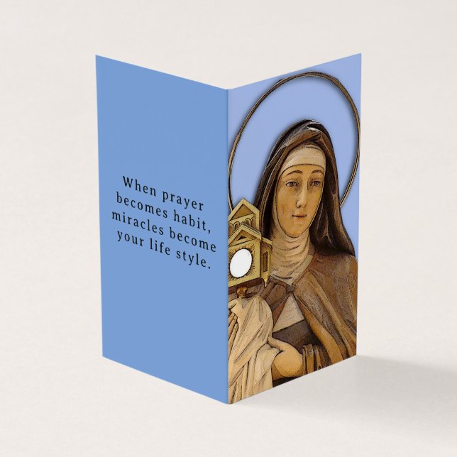 Heilige Clara Assisi Gebetskarte (Vorderseite)