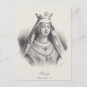 Heilige Clotilde zweite Frau von Clovis Postkarte