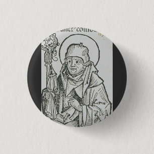 Heilige Columba von Iona Heilige keltische Grafik- Button