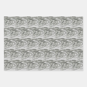Heilige Columba von Iona Heilige keltische Grafik- Geschenkpapier Set