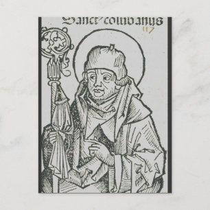 Heilige Columba von Iona Heilige keltische Grafik- Postkarte