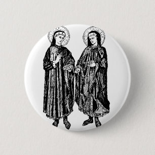 Heilige Cosmas und Damian von Bicci di Lorenzo Button