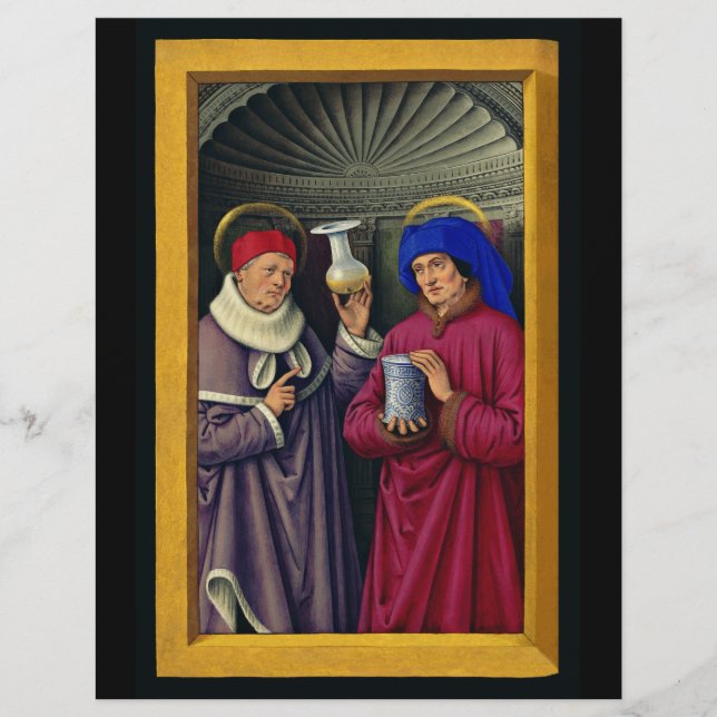 Heilige Cosmas und Damian von Jean Bourdichon Flyer (Vorne)
