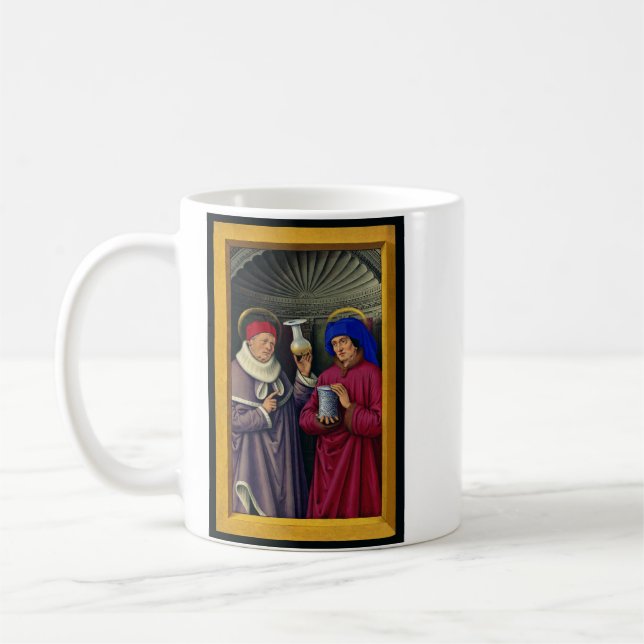 Heilige Cosmas und Damian von Jean Bourdichon Kaffeetasse (Links)