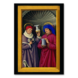 Heilige Cosmas und Damian von Jean Bourdichon Tischnummer