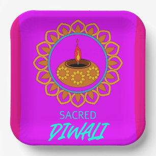 heilige Diwali Pappteller