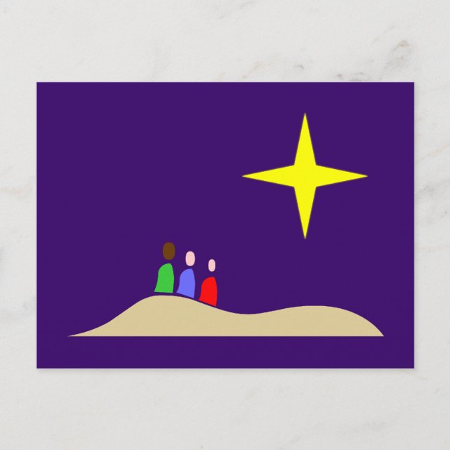 Heilige Drei Könige die drei Weisen Postkarte (Vorderseite)