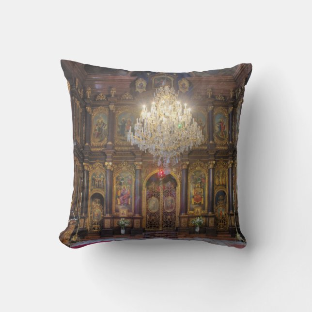 Heilige Dreifaltigkeit Griechisch-Orthodoxe Kirche Kissen (Vorderseite)