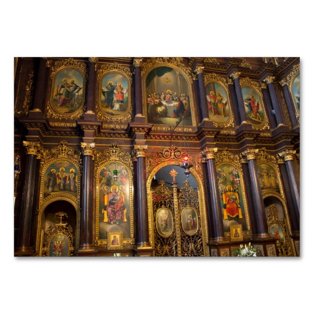 Heilige Dreifaltigkeit Griechisch-Orthodoxe Kirche Tischnummer (Vorderseite)