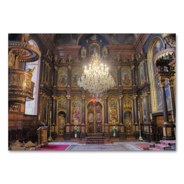 Heilige Dreifaltigkeit Griechisch-Orthodoxe Kirche Tischnummer (Vorderseite)