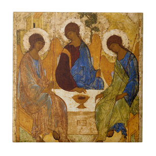Heilige Dreifaltigkeit Ikone Rublev Byzantinisch K Fliese