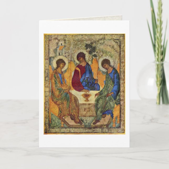 Heilige Dreifaltigkeit von Andrei Rublev Karte (Vorderseite)