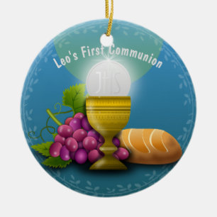 Heilige Eucharistische Geschenke geben den Namen G Keramik Ornament