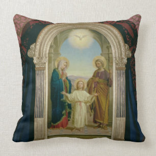 Heilige Familie, 1898 (Tempera auf Platte) Kissen