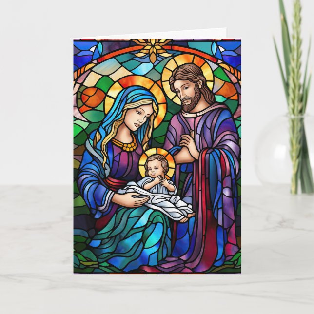 Heilige Familie Feiertagskarte (Vorderseite)