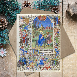 Heilige Familie Flug nach Ägypten Weihnachten Mitt Postkarte