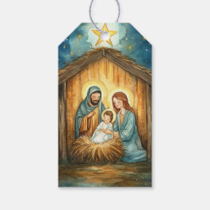 Heilige Familie in Manger, Weihnachts-Star-Glühen Geschenkanhänger
