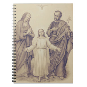 Heilige Familie Jesus, Jungfrau Maria und der heil Notizblock