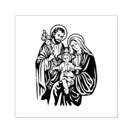 Heilige Familie Jesus Mary Joseph katholische Reli Gummistempel