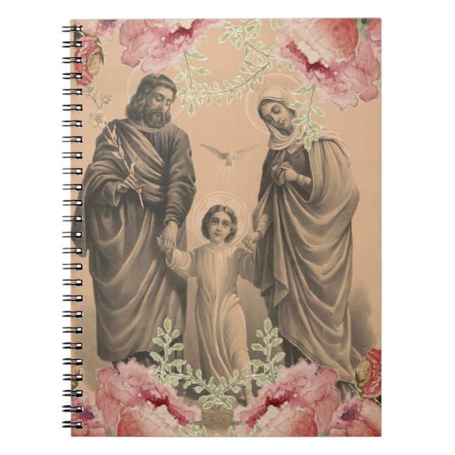 Heilige Familie Jesus Mary St. Joseph Vintag Notizblock (Vorderseite)