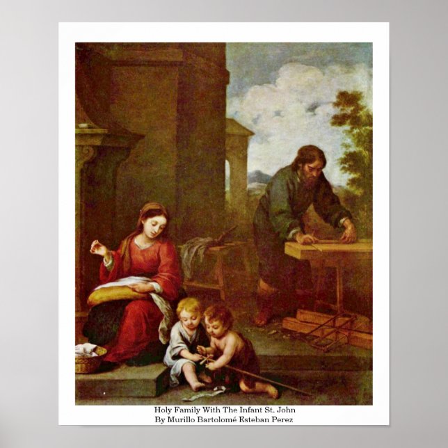 Heilige Familie mit dem Säugling St. John Poster (Vorne)