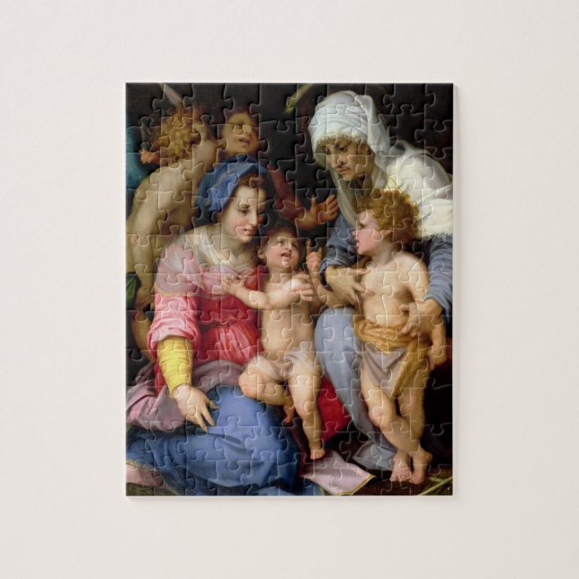 Heilige Familie mit Engeln, c.1515-16 (Öl auf (Vertikal)