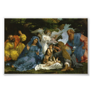 Heilige Familie mit Johannes der Täufer Fotodruck