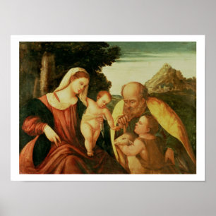Heilige Familie mit Johannes Poster