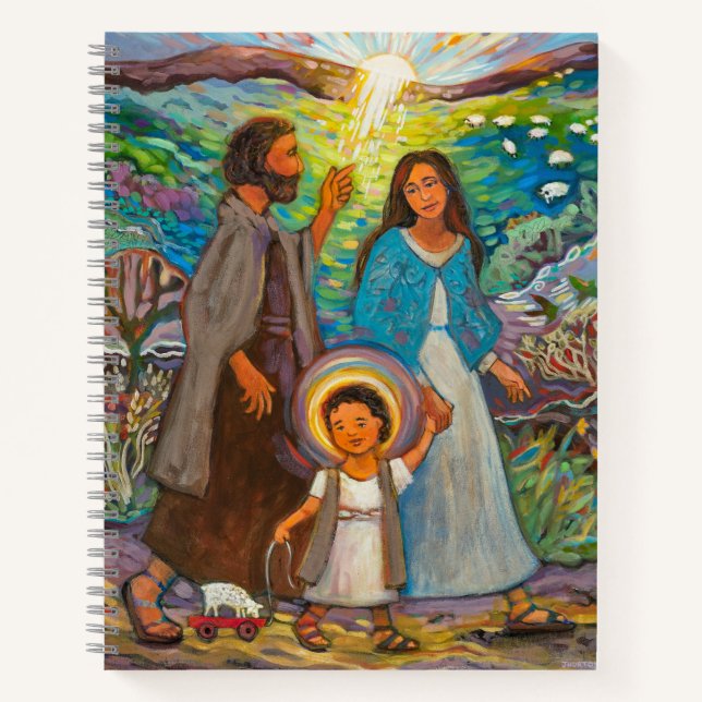 Heilige Familie mit Kind Jesus Notizbuch (Vorderseite)