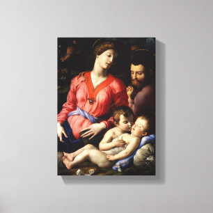 Heilige Familie mit Saint John Agnolo Bronzino 154 Leinwanddruck