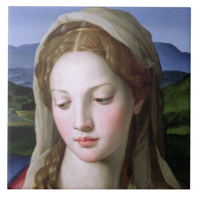 Heilige Familie mit St Anne und der Säugling Fliese (Vorderseite)