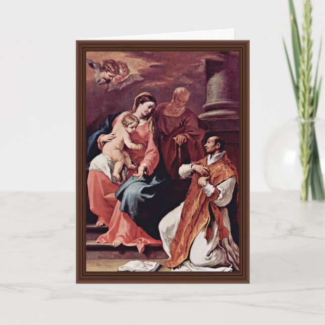 Heilige Familie und heiliger Ignatius von Loyola v Karte (Vorderseite)