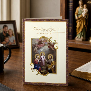 Heilige Familie Vatertag Katholisch Religiös Karte