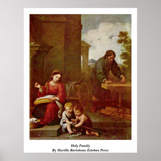 Heilige Familie von Murillo Bartolome Esteban Pere Poster (Vorne)