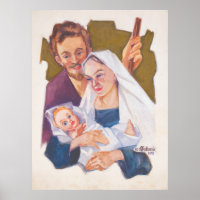 Heilige Familie Weihnachten - Kulhanek 1978 Print