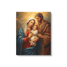 Heilige Familie Weihnachtsleinwand Kunst für ein f