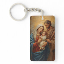 Heilige Familie Weihnachtsschlüsselanhänger