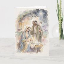 Heilige Familie Weihnachtswasserfarben Weihnachten