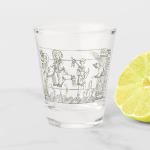 Heilige Familien fliegen nach Ägypten Schnapsglas