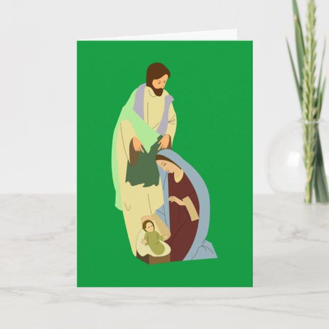 Heilige Familien-Weihnachtskarte Feiertagskarte (Vorderseite)